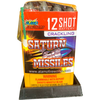 12 SHOT CRACKLING SATURN MISSILE
