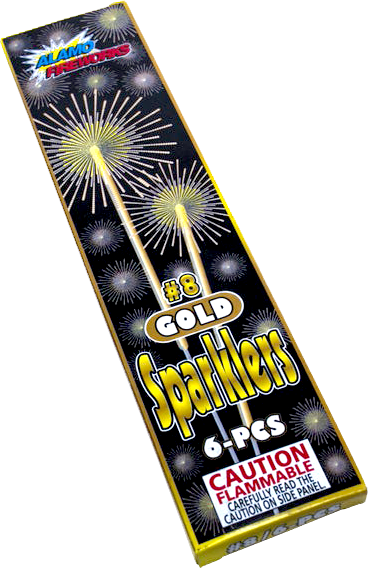 #8 GOLD SPARKLERS