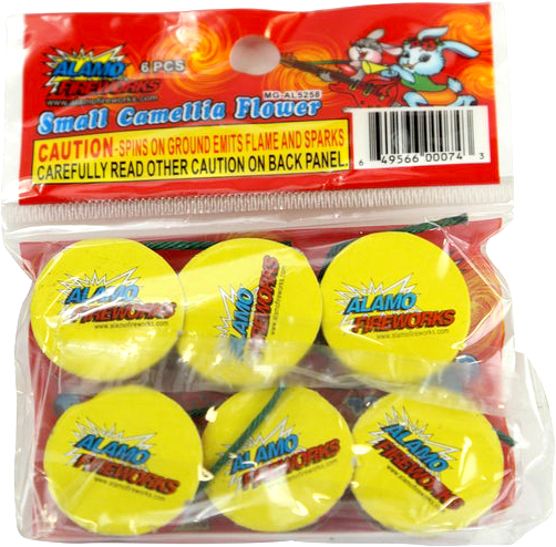 SMALL CAMELLIA FLOWER 6-COUNT