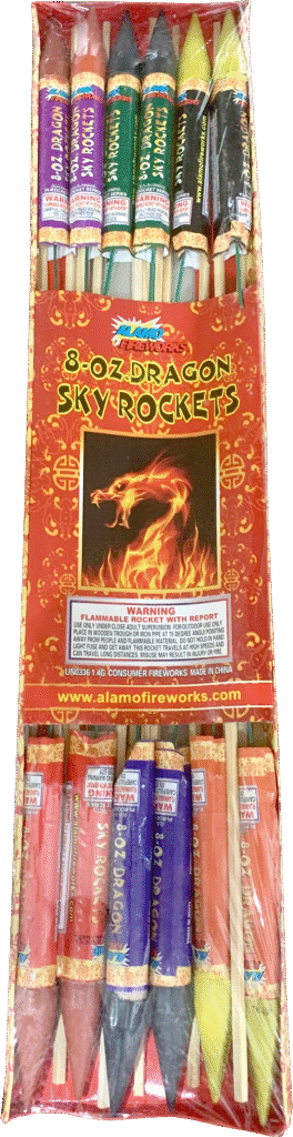 8 oz Dragon Rocket — Alamo Fireworks