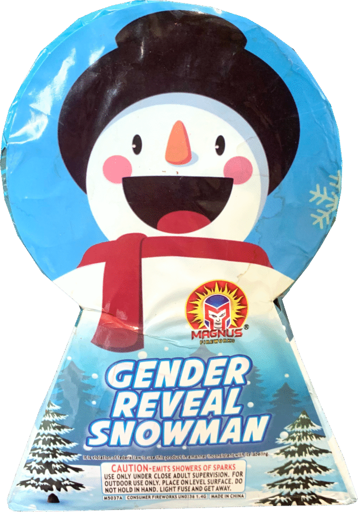 Gender Reveal Snowman — Alamo Fireworks