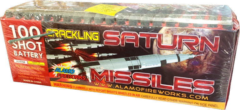 100 Shot Crackling Saturn Missile