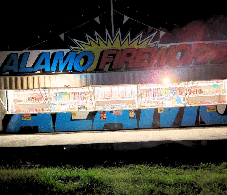 Alamo Fireworks stand in Converse, Seguin St