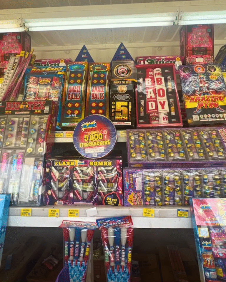 Alamo fireworks stand Eagle Crest products